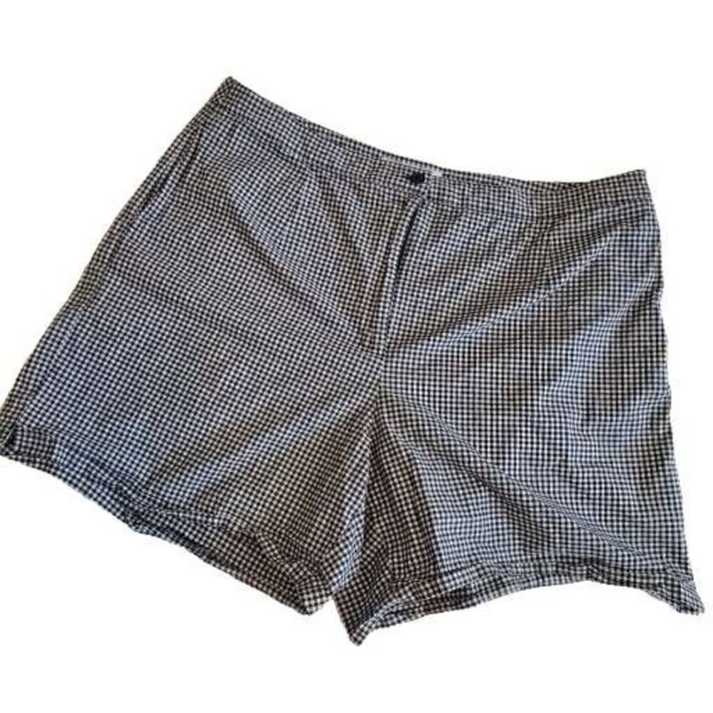 Real Clothes Checkered Cotton Highwaist Shorts -Size 16